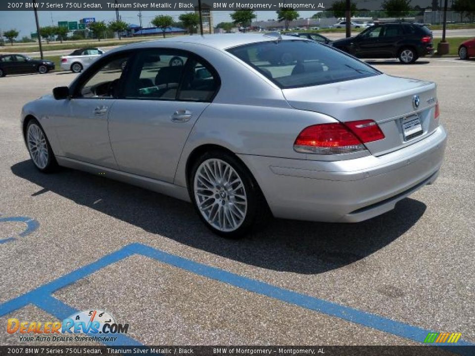 2007 BMW 7 Series 750Li Sedan Titanium Silver Metallic / Black Photo #6