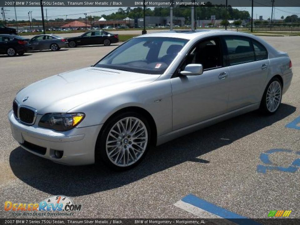 2007 BMW 7 Series 750Li Sedan Titanium Silver Metallic / Black Photo #8