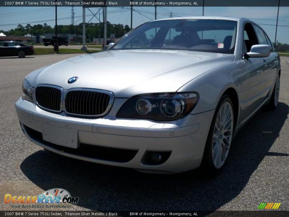 2007 BMW 7 Series 750Li Sedan Titanium Silver Metallic / Black Photo #9