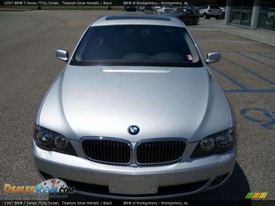 2007 BMW 7 Series 750Li Sedan Titanium Silver Metallic / Black Photo #10