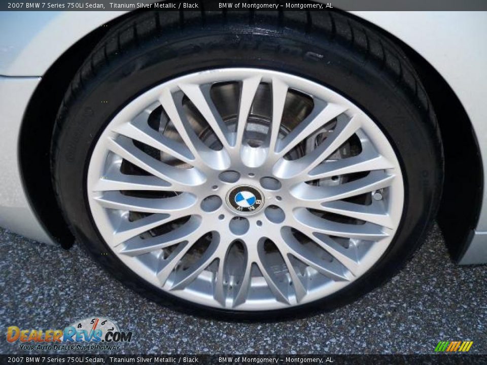 2007 BMW 7 Series 750Li Sedan Titanium Silver Metallic / Black Photo #11