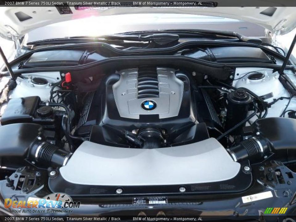 2007 BMW 7 Series 750Li Sedan Titanium Silver Metallic / Black Photo #13
