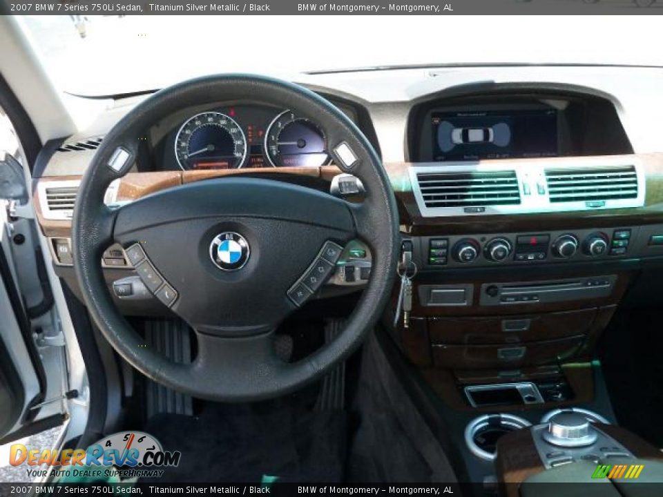 2007 BMW 7 Series 750Li Sedan Titanium Silver Metallic / Black Photo #17