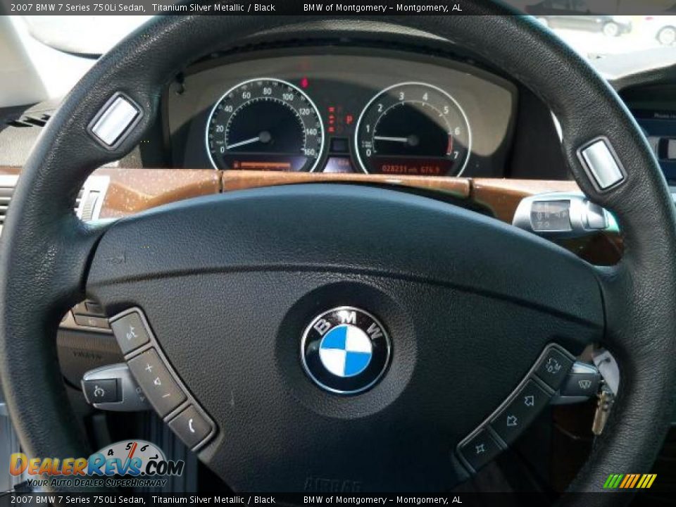 2007 BMW 7 Series 750Li Sedan Titanium Silver Metallic / Black Photo #27