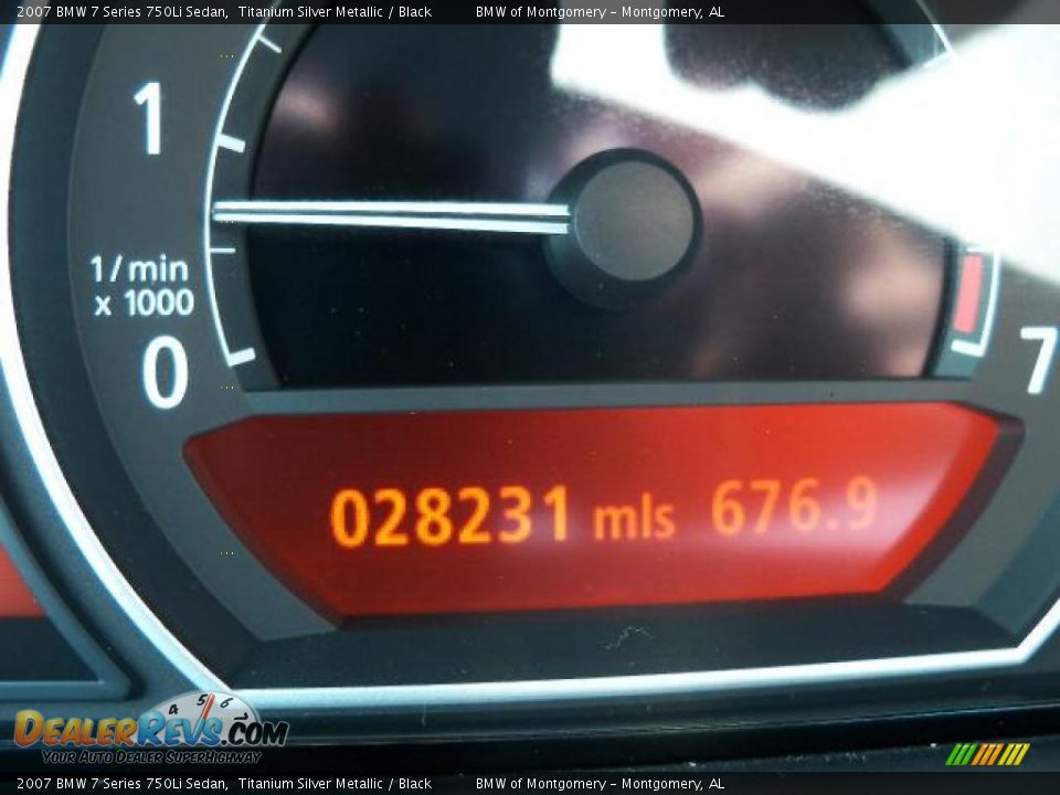 2007 BMW 7 Series 750Li Sedan Titanium Silver Metallic / Black Photo #28