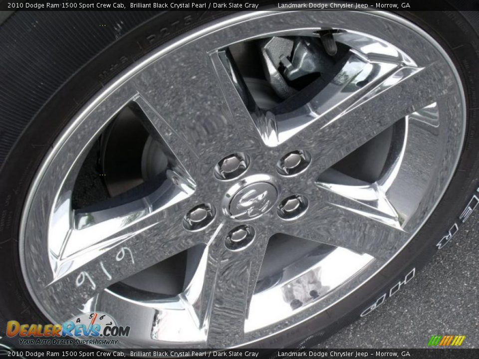 2010 Dodge Ram 1500 Sport Crew Cab Brilliant Black Crystal Pearl / Dark Slate Gray Photo #5