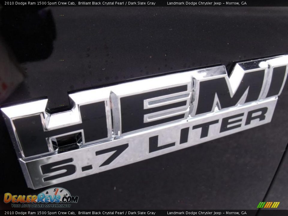 2010 Dodge Ram 1500 Sport Crew Cab Brilliant Black Crystal Pearl / Dark Slate Gray Photo #6