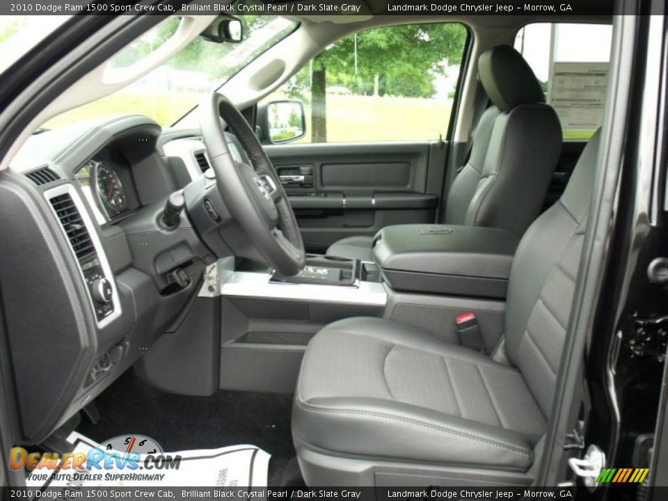 2010 Dodge Ram 1500 Sport Crew Cab Brilliant Black Crystal Pearl / Dark Slate Gray Photo #7