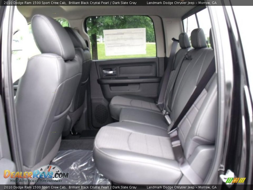 2010 Dodge Ram 1500 Sport Crew Cab Brilliant Black Crystal Pearl / Dark Slate Gray Photo #8