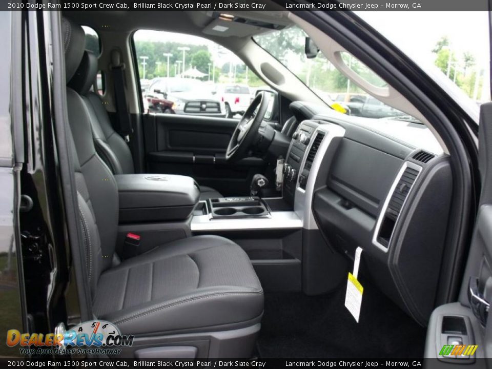 2010 Dodge Ram 1500 Sport Crew Cab Brilliant Black Crystal Pearl / Dark Slate Gray Photo #9