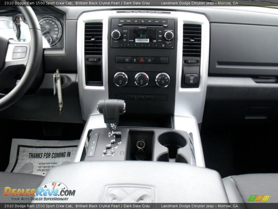 2010 Dodge Ram 1500 Sport Crew Cab Brilliant Black Crystal Pearl / Dark Slate Gray Photo #10