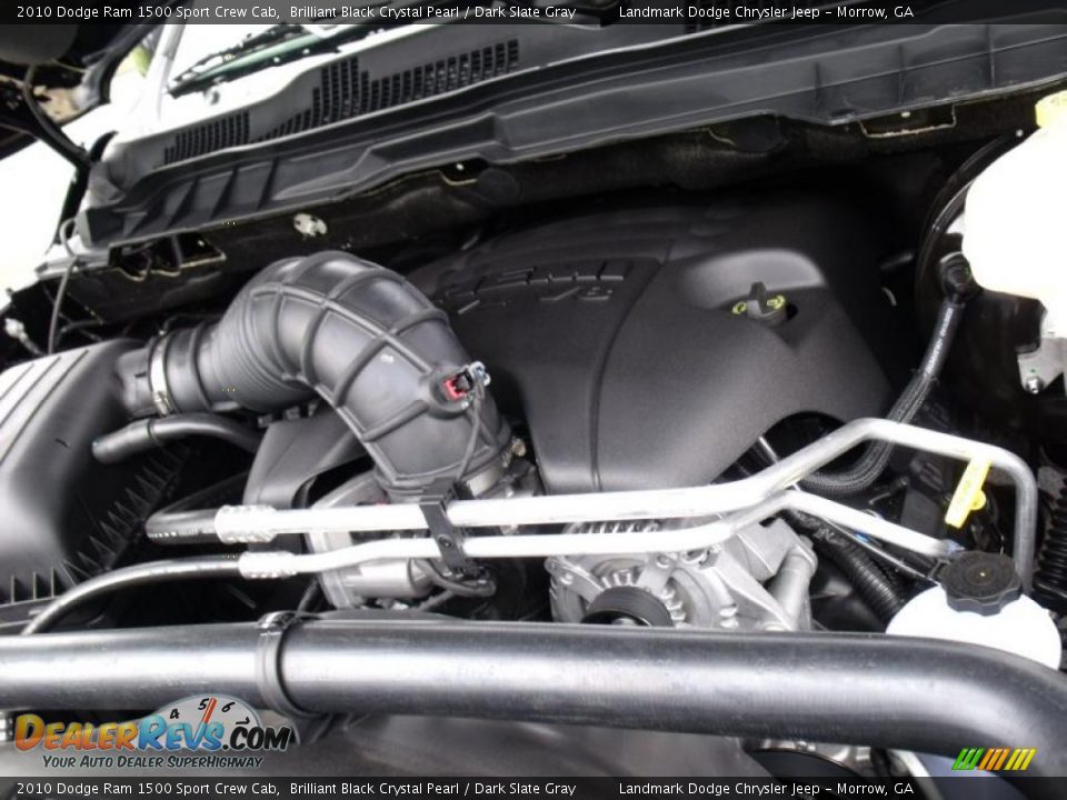 2010 Dodge Ram 1500 Sport Crew Cab Brilliant Black Crystal Pearl / Dark Slate Gray Photo #12
