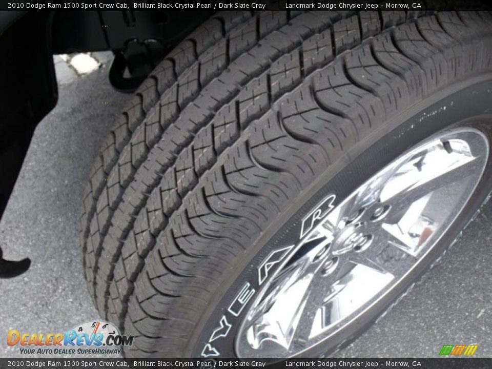 2010 Dodge Ram 1500 Sport Crew Cab Brilliant Black Crystal Pearl / Dark Slate Gray Photo #13