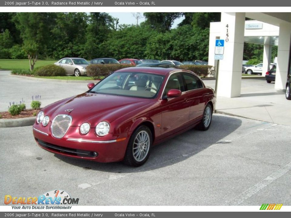 2006 Jaguar S-Type 3.0 Radiance Red Metallic / Ivory Photo #3