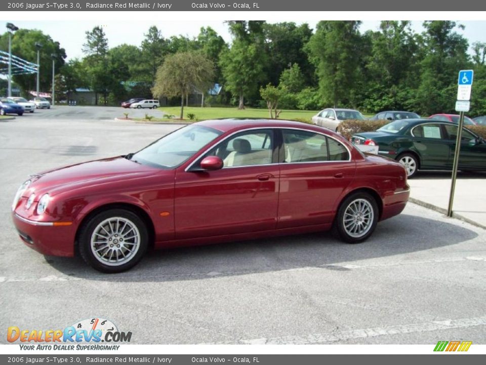 2006 Jaguar S-Type 3.0 Radiance Red Metallic / Ivory Photo #4