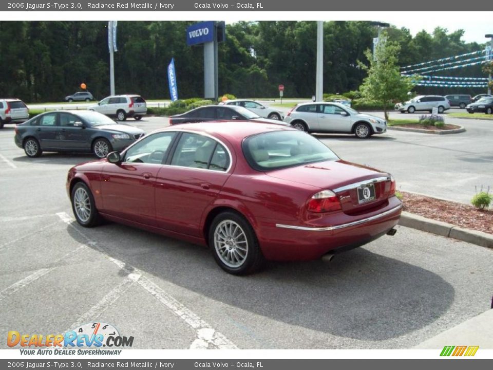 2006 Jaguar S-Type 3.0 Radiance Red Metallic / Ivory Photo #6
