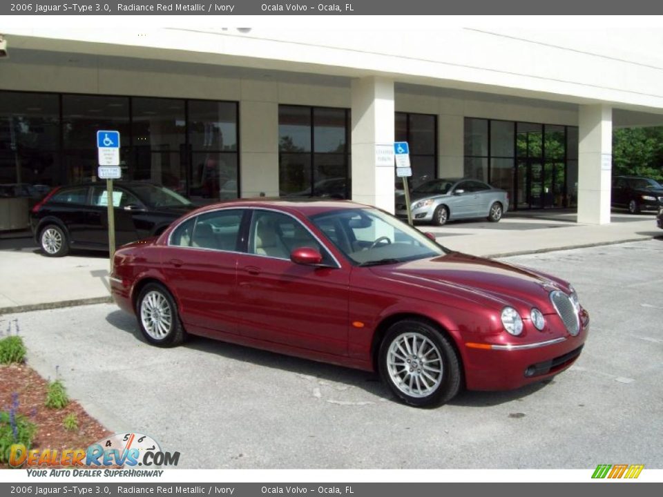 2006 Jaguar S-Type 3.0 Radiance Red Metallic / Ivory Photo #10