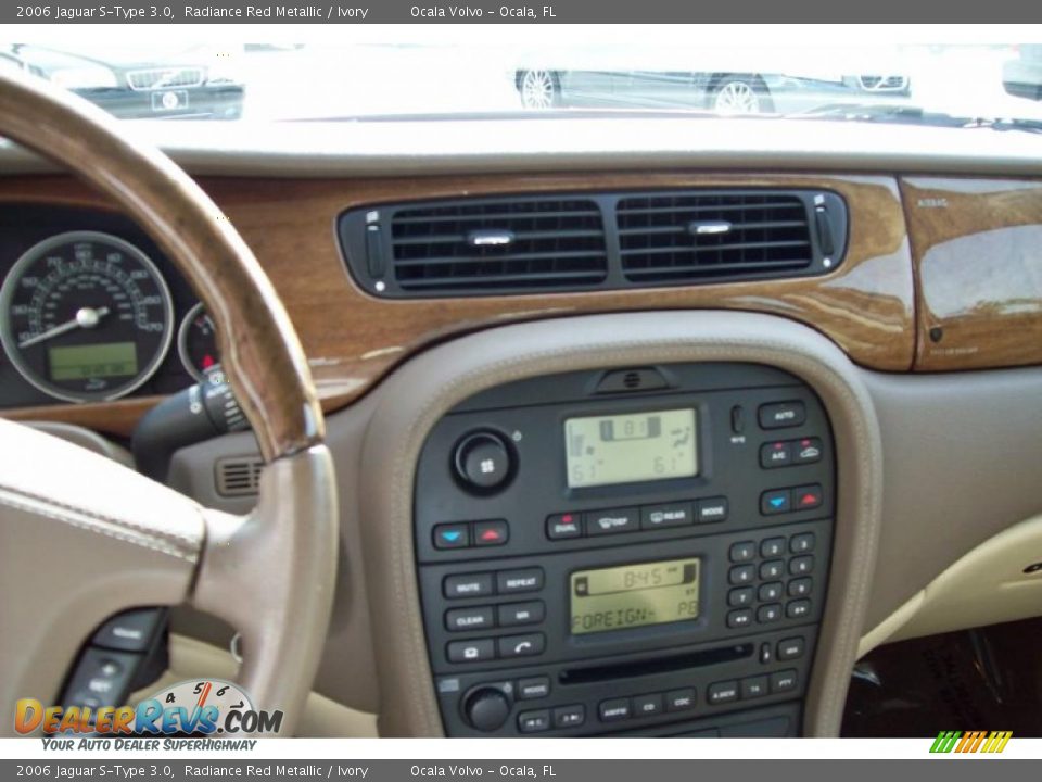 2006 Jaguar S-Type 3.0 Radiance Red Metallic / Ivory Photo #14