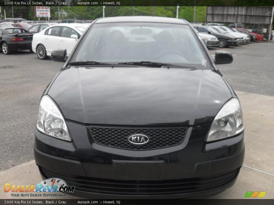 2006 Kia Rio LX Sedan Black / Gray Photo #1