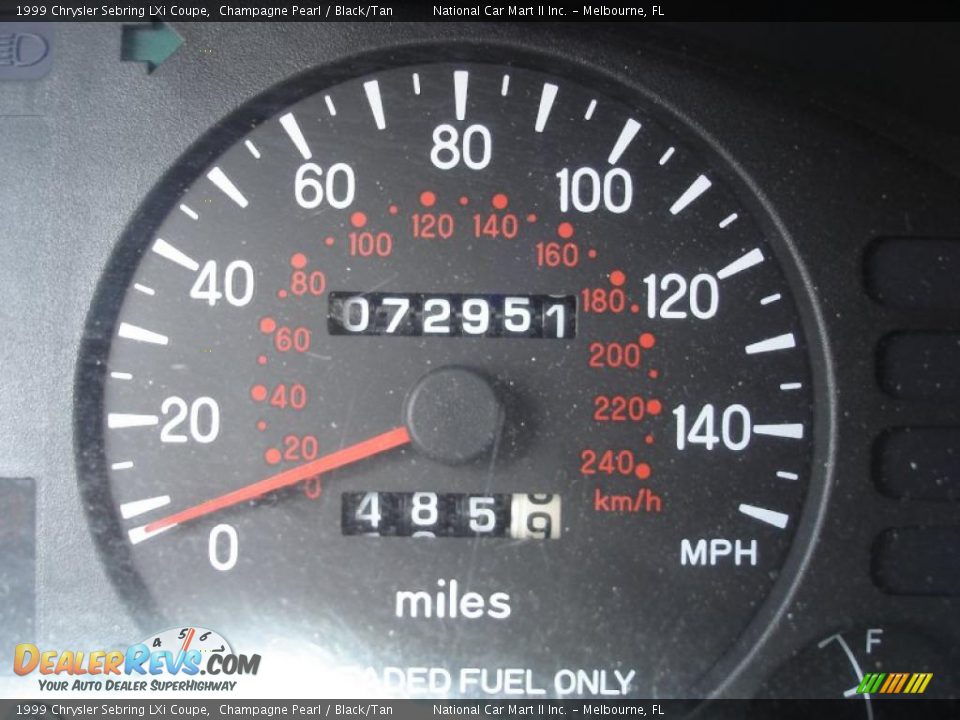 1999 Chrysler Sebring LXi Coupe Champagne Pearl / Black/Tan Photo #9