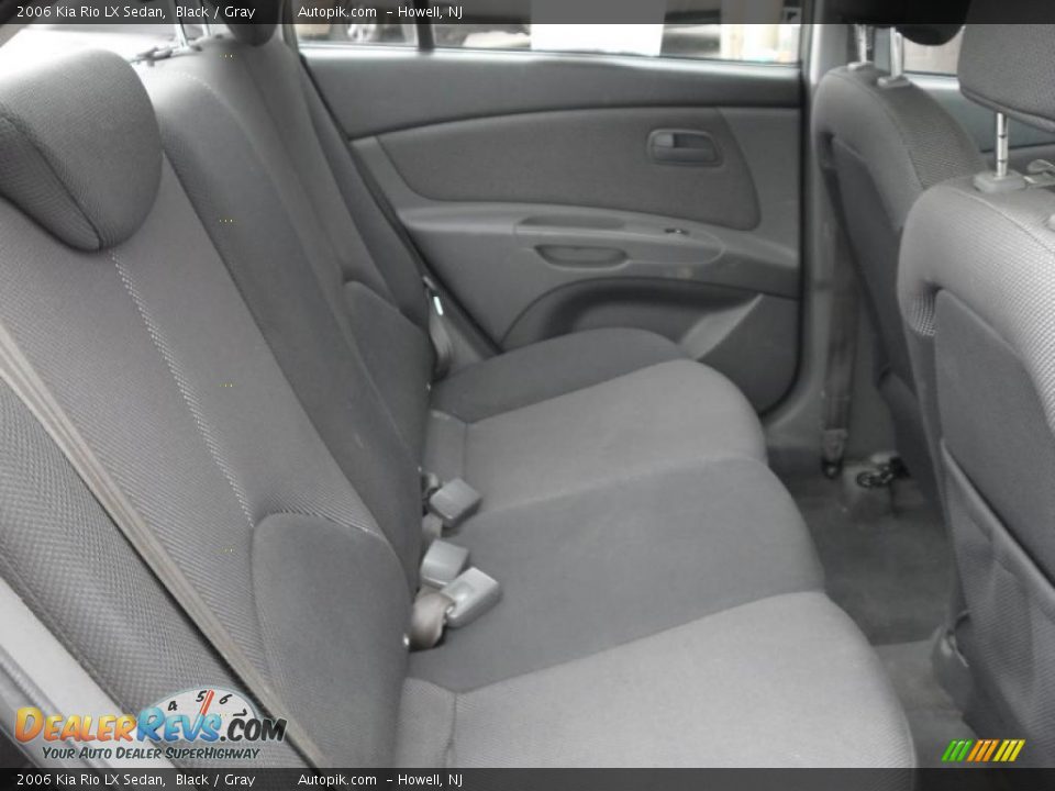 2006 Kia Rio LX Sedan Black / Gray Photo #11