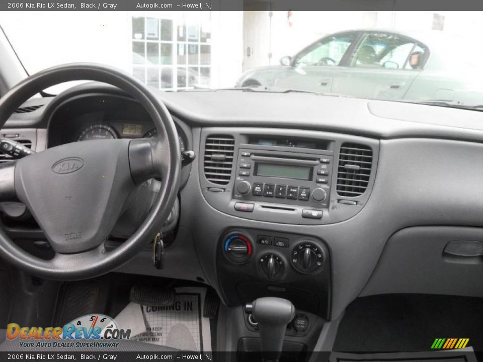 2006 Kia Rio LX Sedan Black / Gray Photo #12