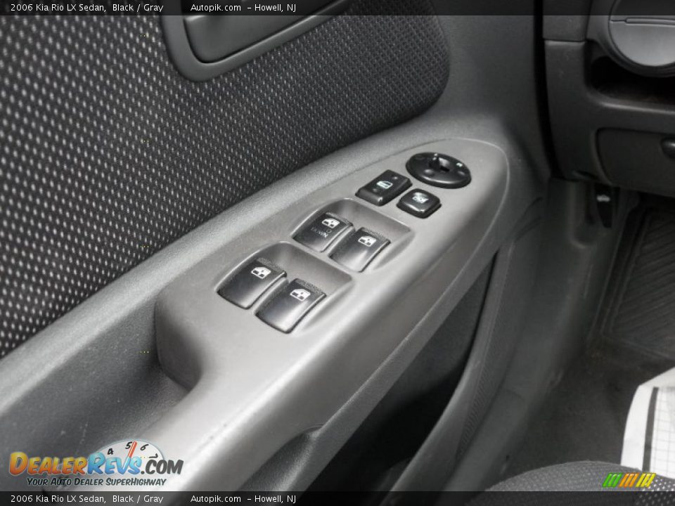 2006 Kia Rio LX Sedan Black / Gray Photo #15
