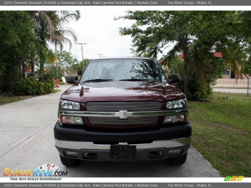 2003 Chevrolet Silverado 2500HD LS Extended Cab 4x4 Dark Carmine Red Metallic / Medium Gray Photo #18