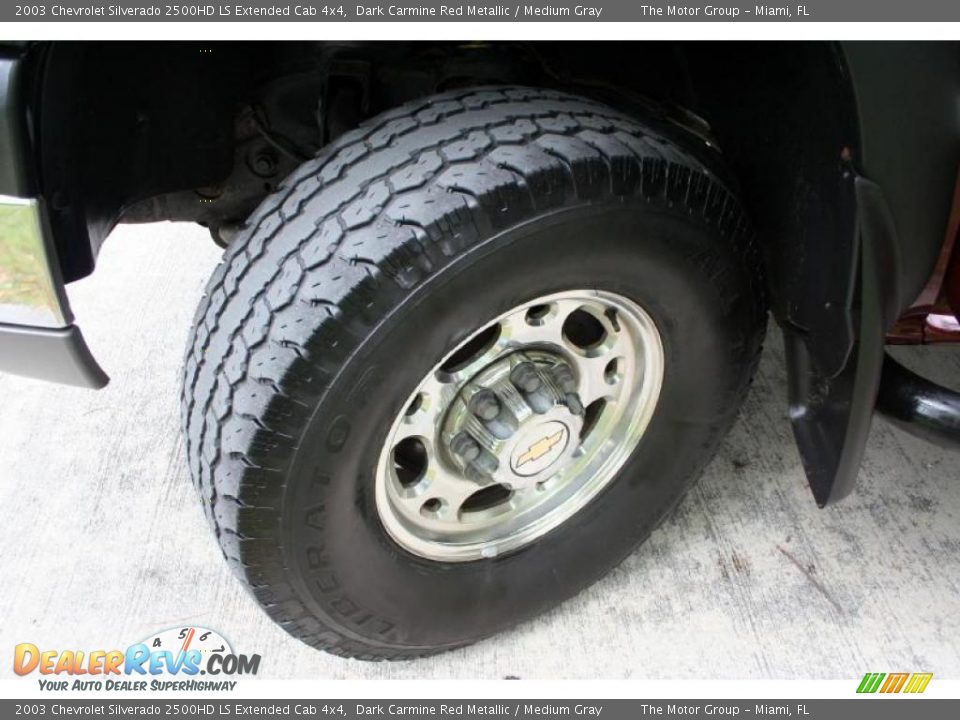 2003 Chevrolet Silverado 2500HD LS Extended Cab 4x4 Dark Carmine Red Metallic / Medium Gray Photo #27