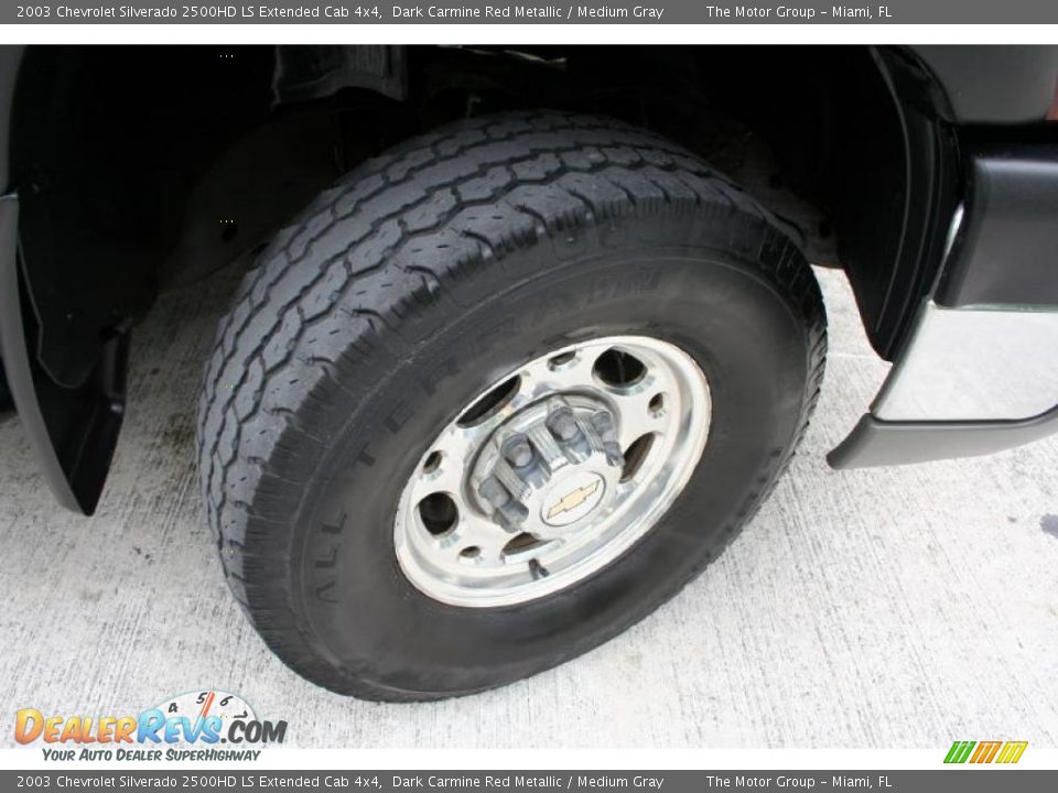 2003 Chevrolet Silverado 2500HD LS Extended Cab 4x4 Dark Carmine Red Metallic / Medium Gray Photo #28