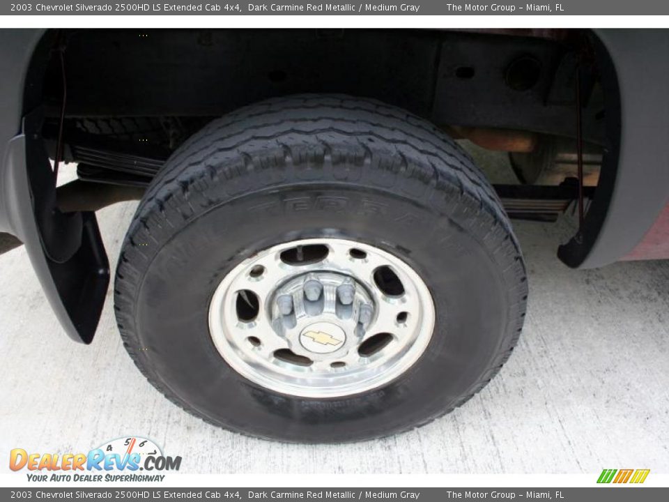 2003 Chevrolet Silverado 2500HD LS Extended Cab 4x4 Dark Carmine Red Metallic / Medium Gray Photo #29
