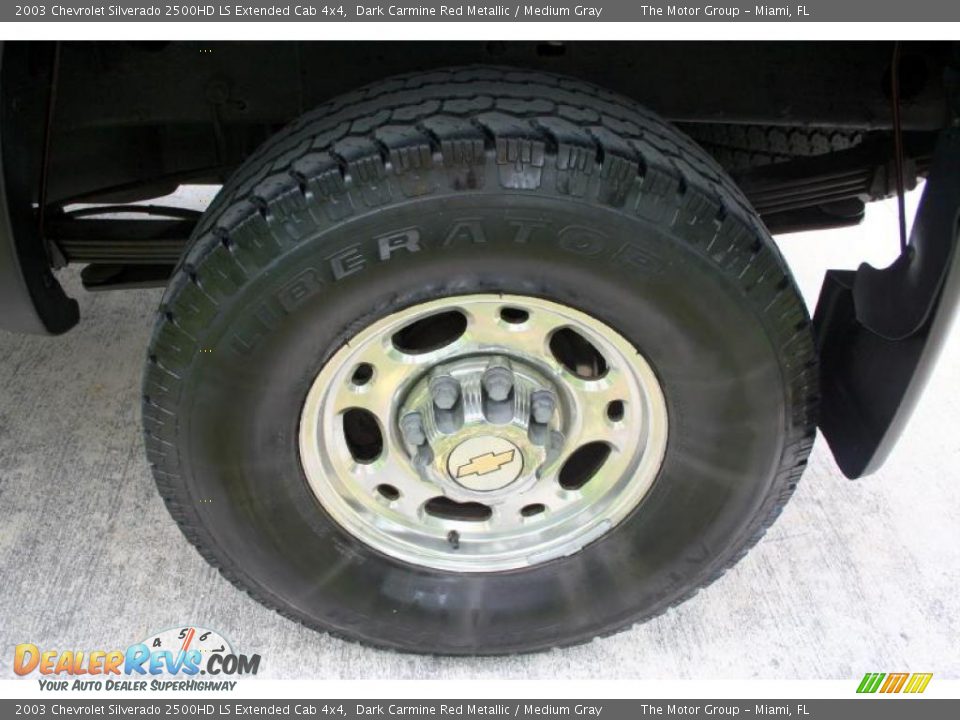 2003 Chevrolet Silverado 2500HD LS Extended Cab 4x4 Dark Carmine Red Metallic / Medium Gray Photo #30