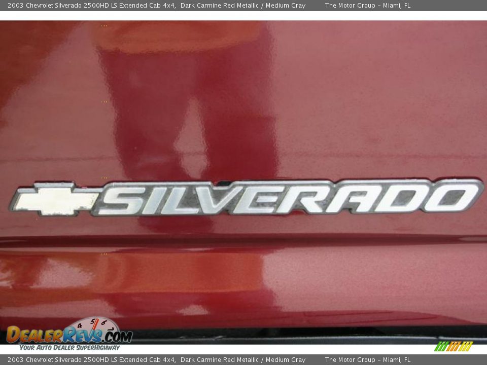 2003 Chevrolet Silverado 2500HD LS Extended Cab 4x4 Dark Carmine Red Metallic / Medium Gray Photo #31