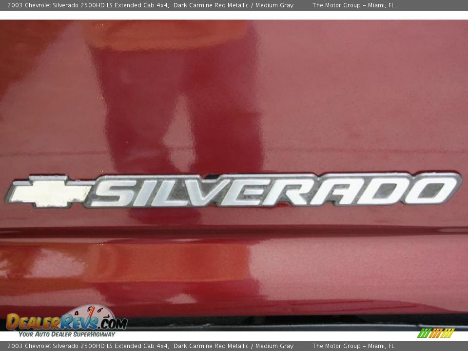 2003 Chevrolet Silverado 2500HD LS Extended Cab 4x4 Dark Carmine Red Metallic / Medium Gray Photo #32