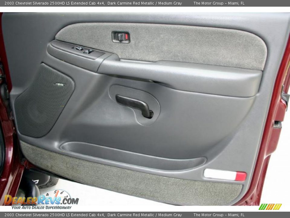 2003 Chevrolet Silverado 2500HD LS Extended Cab 4x4 Dark Carmine Red Metallic / Medium Gray Photo #34
