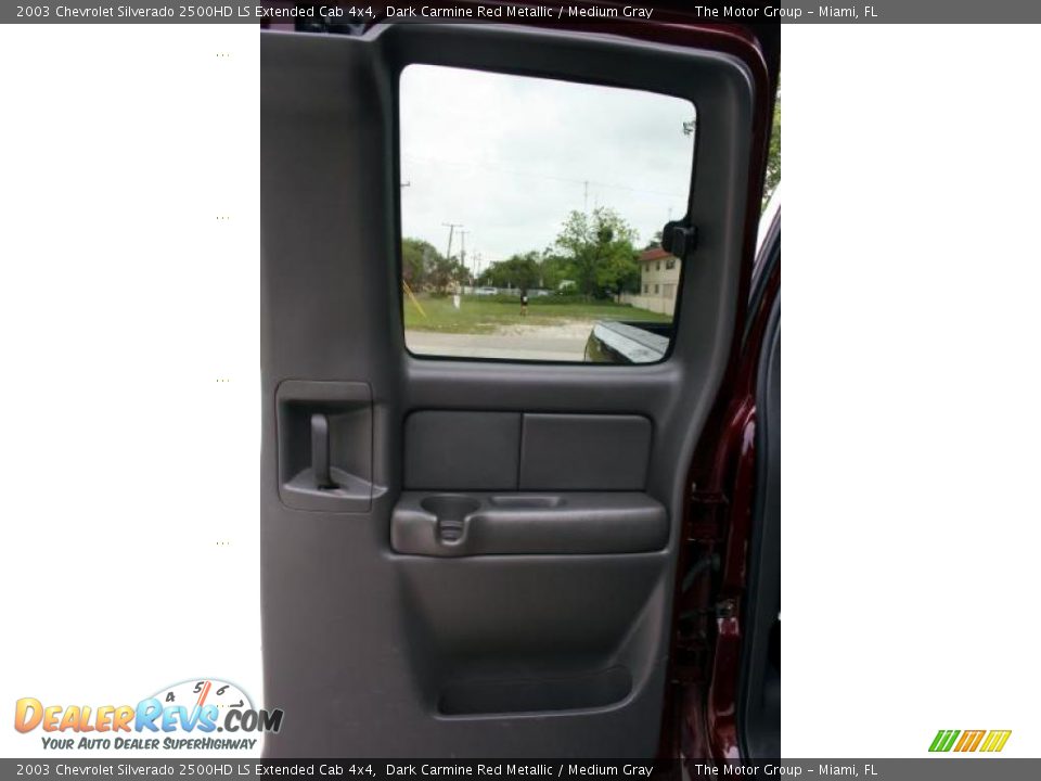 2003 Chevrolet Silverado 2500HD LS Extended Cab 4x4 Dark Carmine Red Metallic / Medium Gray Photo #35