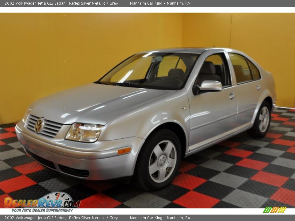 2002 Volkswagen Jetta GLS Sedan Reflex Silver Metallic / Grey Photo #3