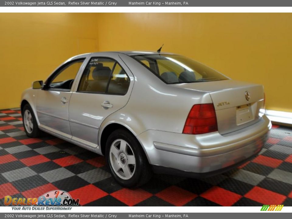 2002 Volkswagen Jetta GLS Sedan Reflex Silver Metallic / Grey Photo #4