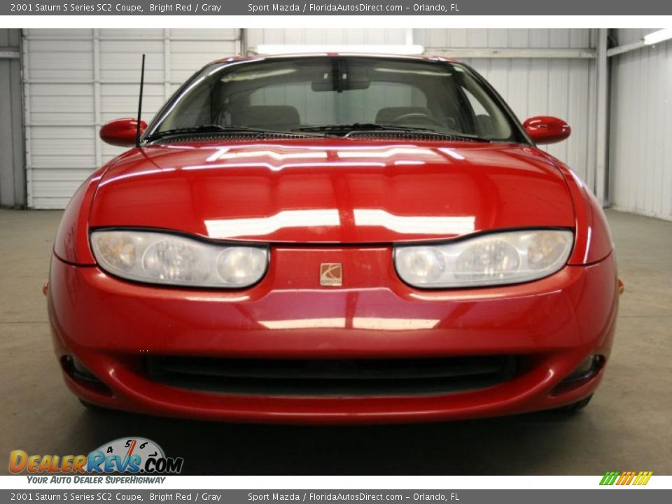 2001 Saturn S Series SC2 Coupe Bright Red / Gray Photo #3