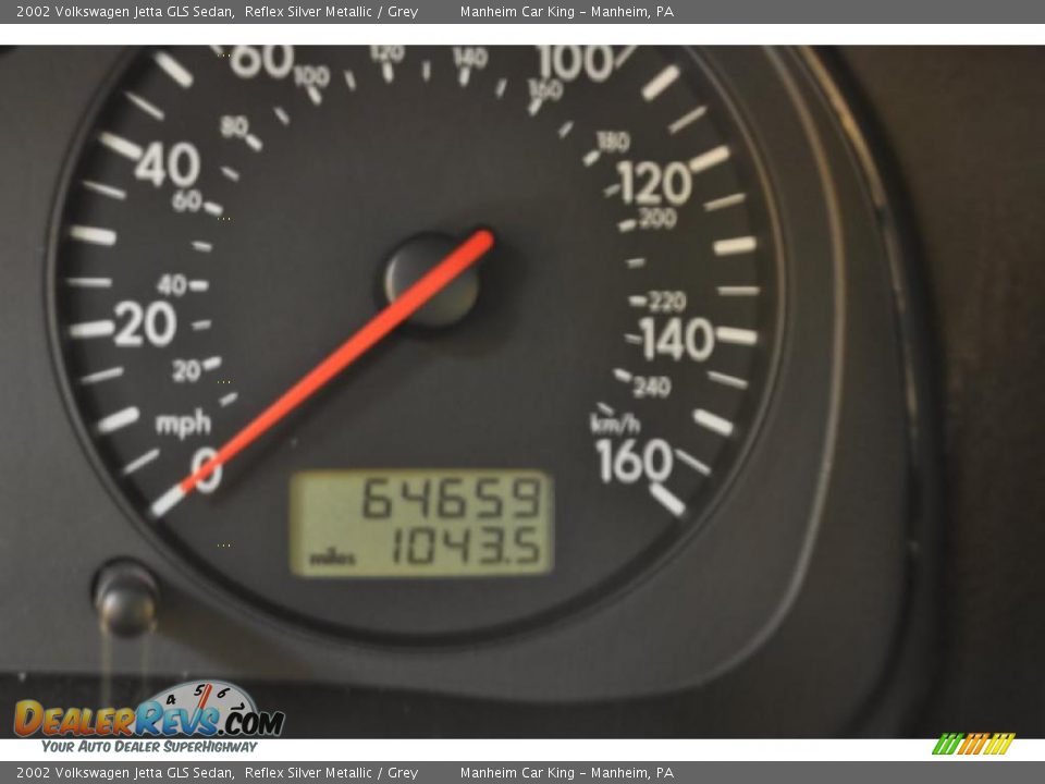 2002 Volkswagen Jetta GLS Sedan Reflex Silver Metallic / Grey Photo #8