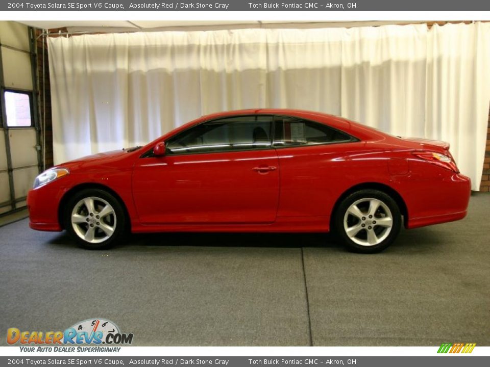 2004 Toyota Solara SE Sport V6 Coupe Absolutely Red / Dark Stone Gray Photo #5