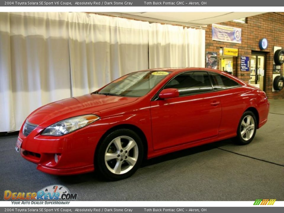 2004 Toyota Solara SE Sport V6 Coupe Absolutely Red / Dark Stone Gray Photo #6