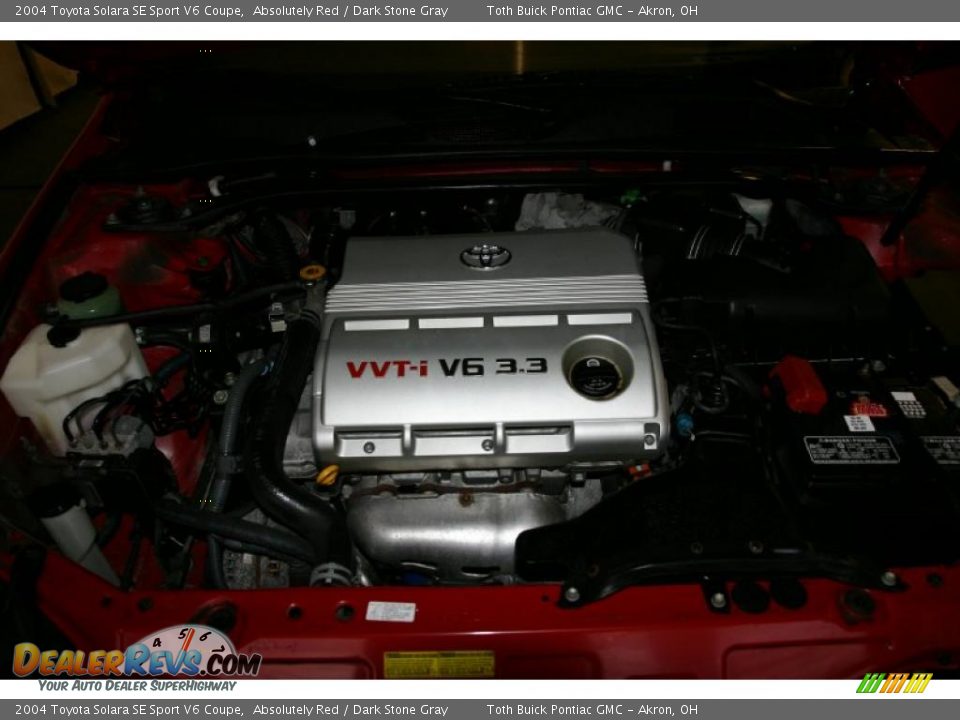2004 Toyota Solara SE Sport V6 Coupe Absolutely Red / Dark Stone Gray Photo #18