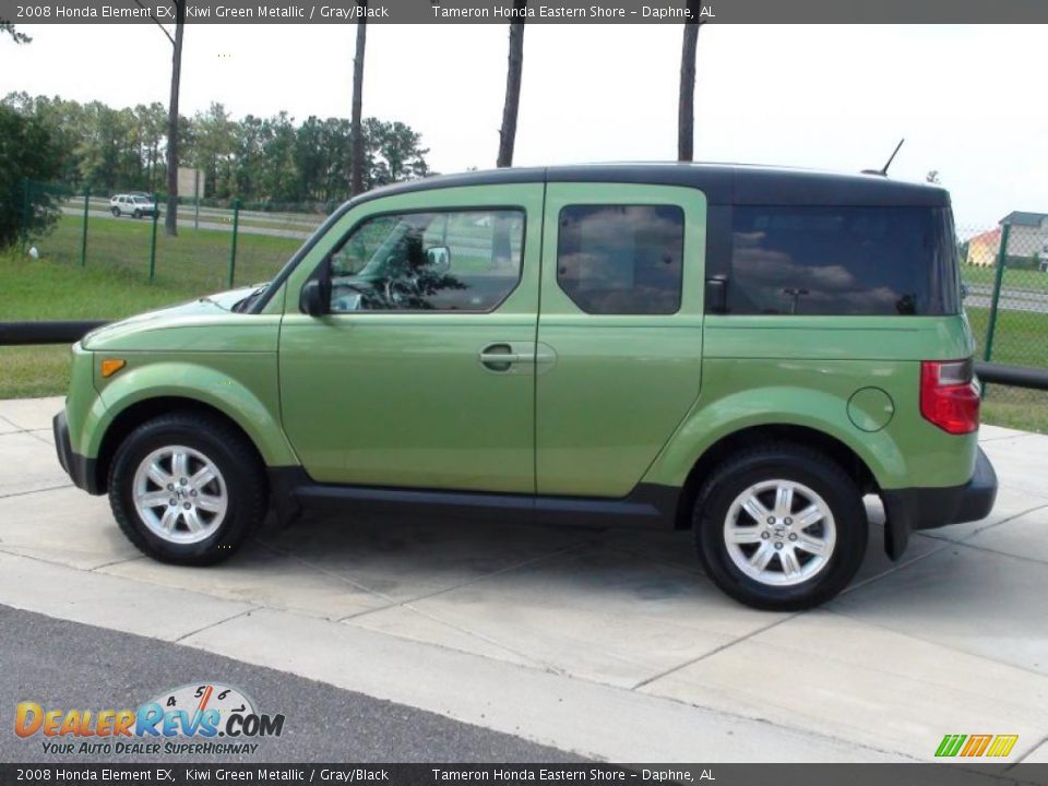2008 Honda Element EX Kiwi Green Metallic / Gray/Black Photo #10