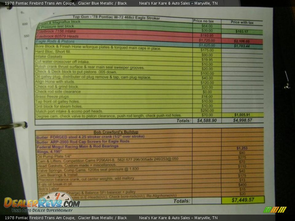 1978 Pontiac Firebird Trans Am Coupe Glacier Blue Metallic / Black Photo #29