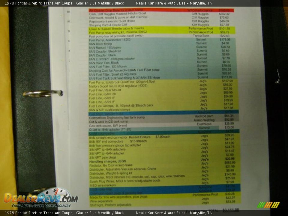 1978 Pontiac Firebird Trans Am Coupe Glacier Blue Metallic / Black Photo #30