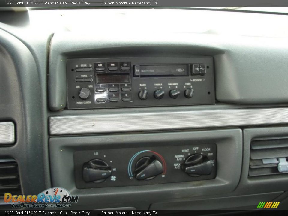 1993 Ford F150 XLT Extended Cab Red / Grey Photo #25