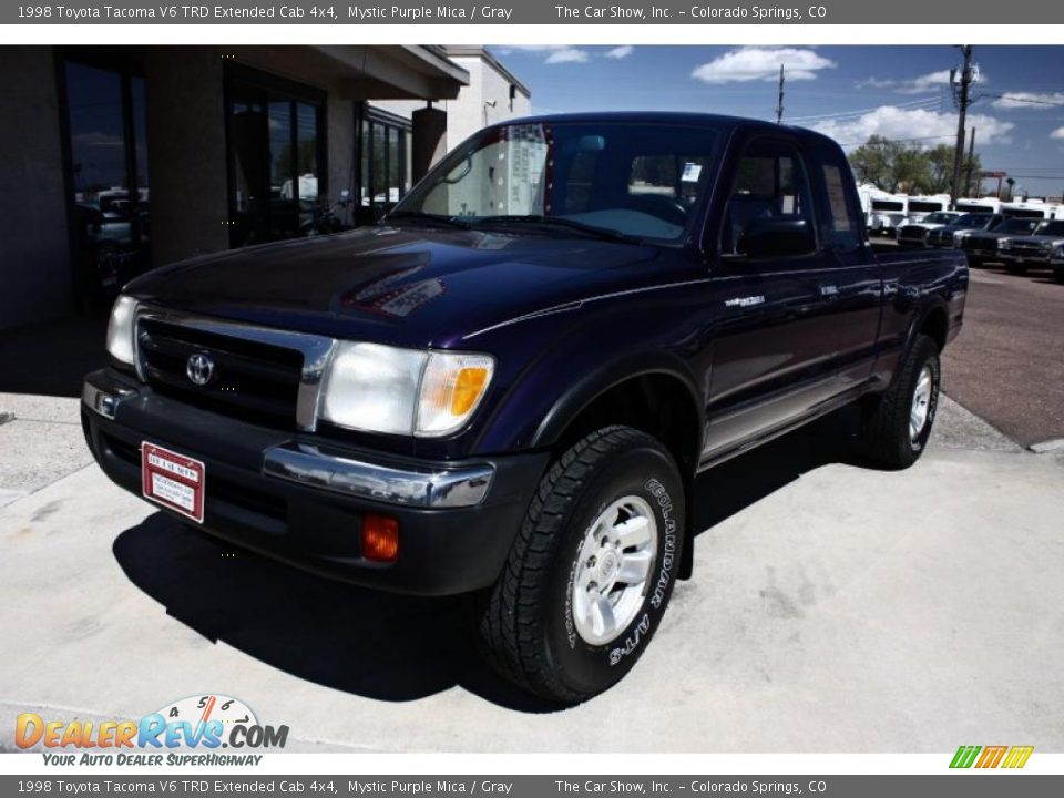 1998 Toyota Tacoma V6 TRD Extended Cab 4x4 Mystic Purple Mica / Gray Photo #2