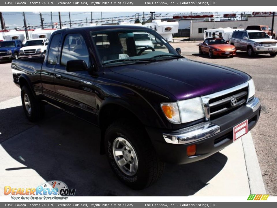 1998 Toyota Tacoma V6 TRD Extended Cab 4x4 Mystic Purple Mica / Gray Photo #3