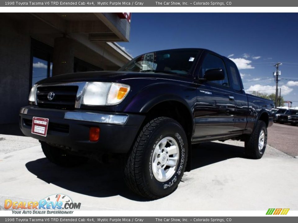 1998 Toyota Tacoma V6 TRD Extended Cab 4x4 Mystic Purple Mica / Gray Photo #14